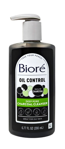 Biore Deep Pore Charcoal Cleanser Oil Control 6.77 oz