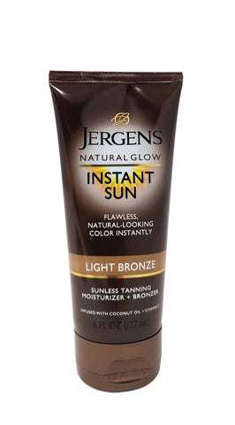 Jergens Natural Glow Instant Sun Sunless Tanning Moisturizer & Bronzer 6 oz