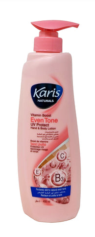 Karis Naturals Vitamin Boost Even Tone UV Protect Hand & Body Lotion 400 ml