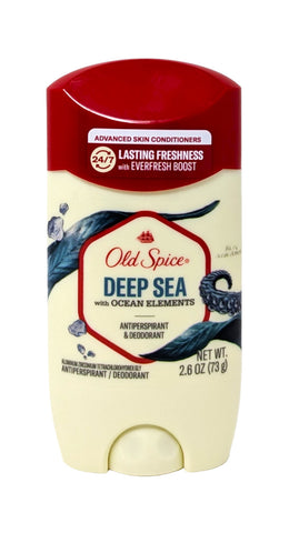 OLd Spice Deep Sea with Ocean Elements Solid Antiperspirant 2.6 oz